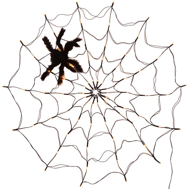 Cross-Border Halloween Decoration Led Lanterns, Spider Web Lights, Indoor Atmosphere Lights, Fishing Net Light Strings, Ghost Festival Props