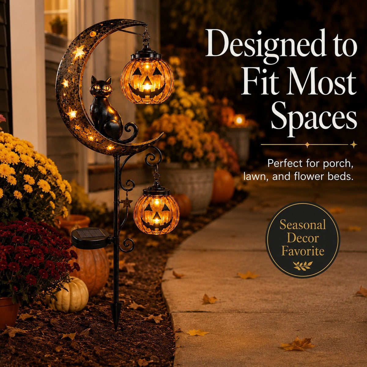 🎃 Halloween Early Bird Sale | 55% OFF Pumpkin Moon Garden Stake Light