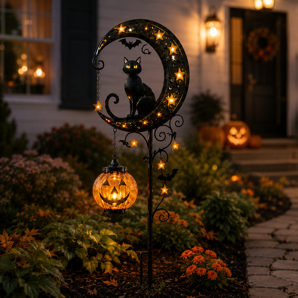 🎃 Halloween Early Bird Sale | 55% OFF Pumpkin Moon Garden Stake Light