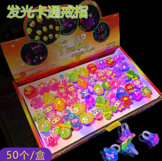 Glitter Soft Ring Glowing Ring Glowing Finger Lamp Glitter Finger Lamp Christmas Toy Street Stall Wholesale