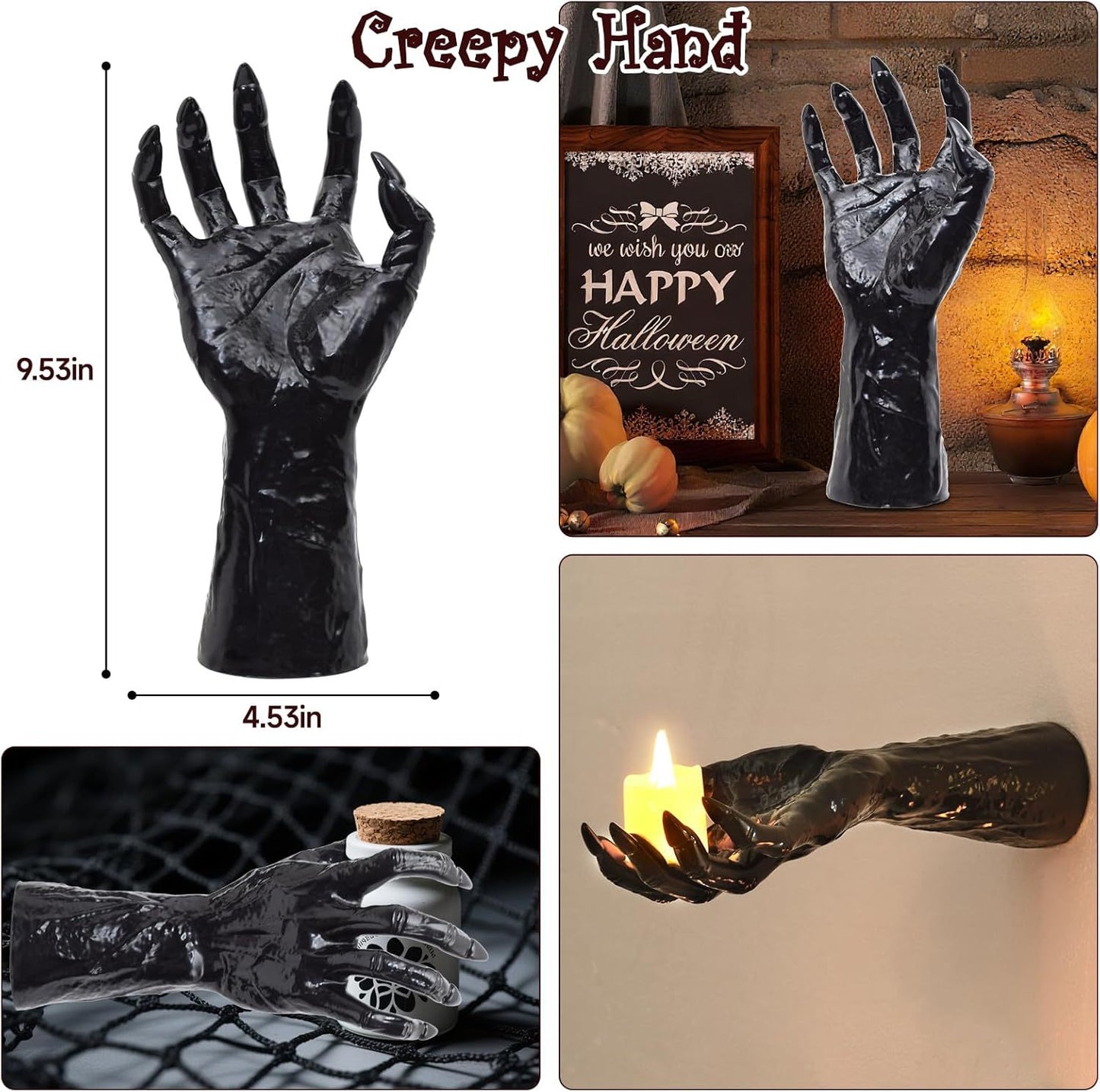 Cross-Border New Halloween Decoration Horror Ghost Hand Props-Halloween Devil Hand Prosthetic Hand Desktop Ornaments