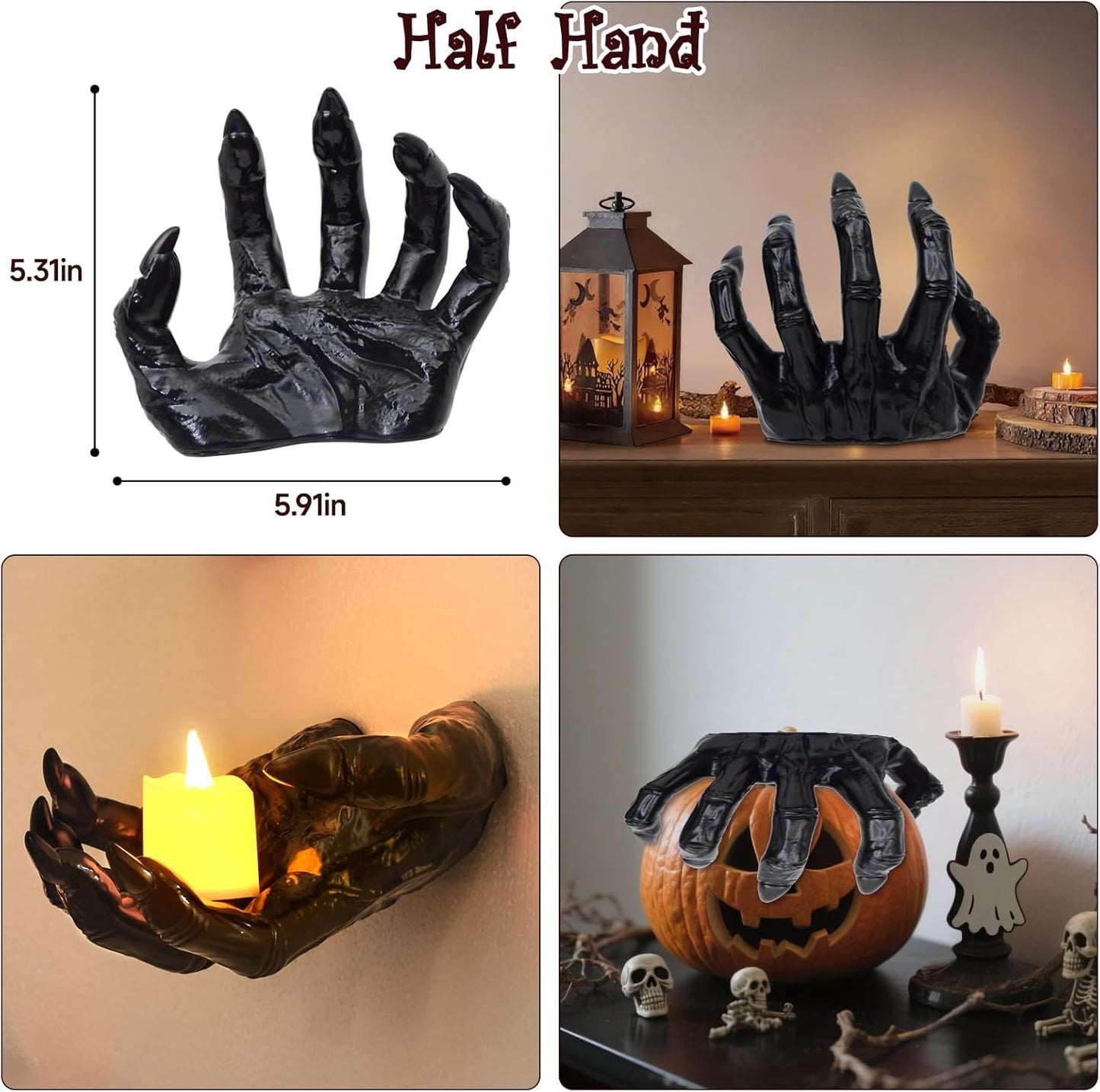 Cross-Border New Halloween Decoration Horror Ghost Hand Props-Halloween Devil Hand Prosthetic Hand Desktop Ornaments
