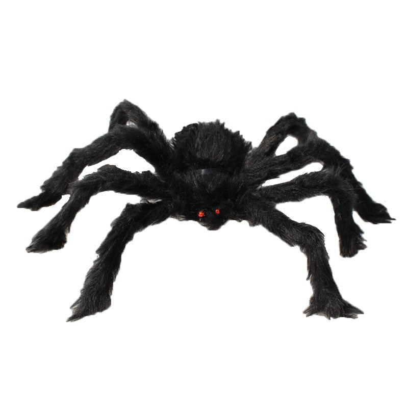 Cross-Border Halloween Spider Web Triangle Web Simulation Big Spider Plush Spider Secret Room Haunted House Decoration And Layout Props