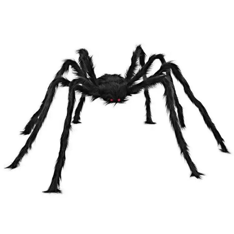 Cross-Border Halloween Spider Web Triangle Web Simulation Big Spider Plush Spider Secret Room Haunted House Decoration And Layout Props