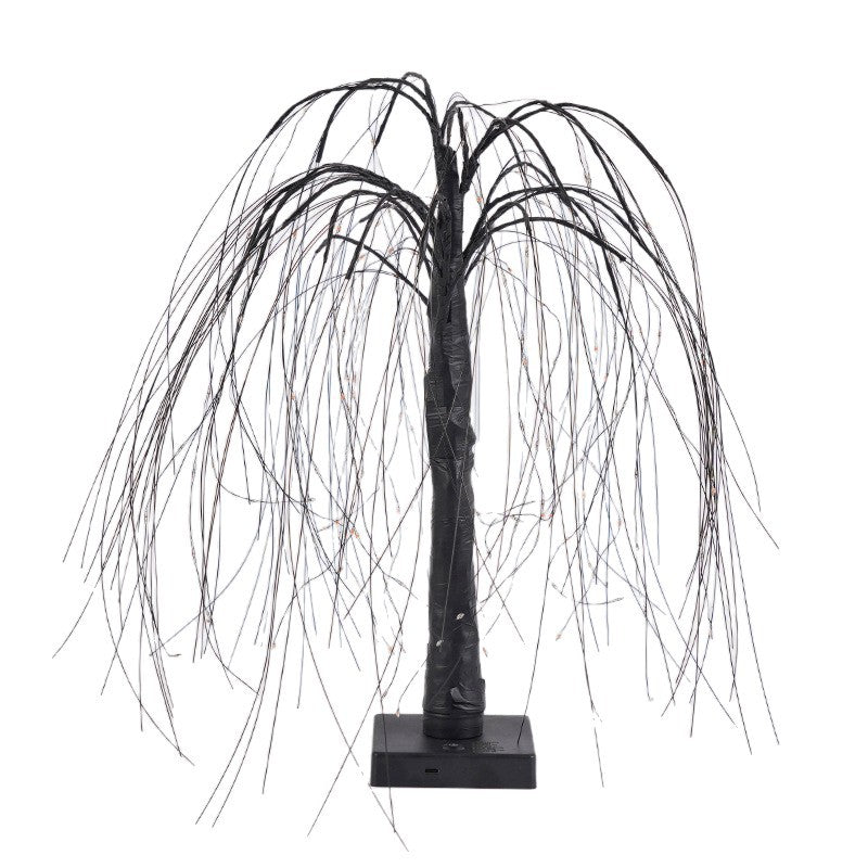 New Cross-Border Hot Selling Simulated Plant Purple Orange Led Tree Light Christmas Halloween Decoration Bedroom Night Light