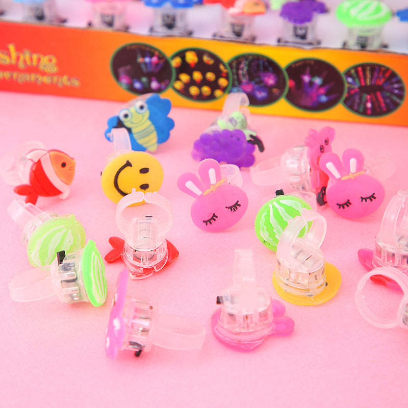 Glitter Soft Ring Glowing Ring Glowing Finger Lamp Glitter Finger Lamp Christmas Toy Street Stall Wholesale
