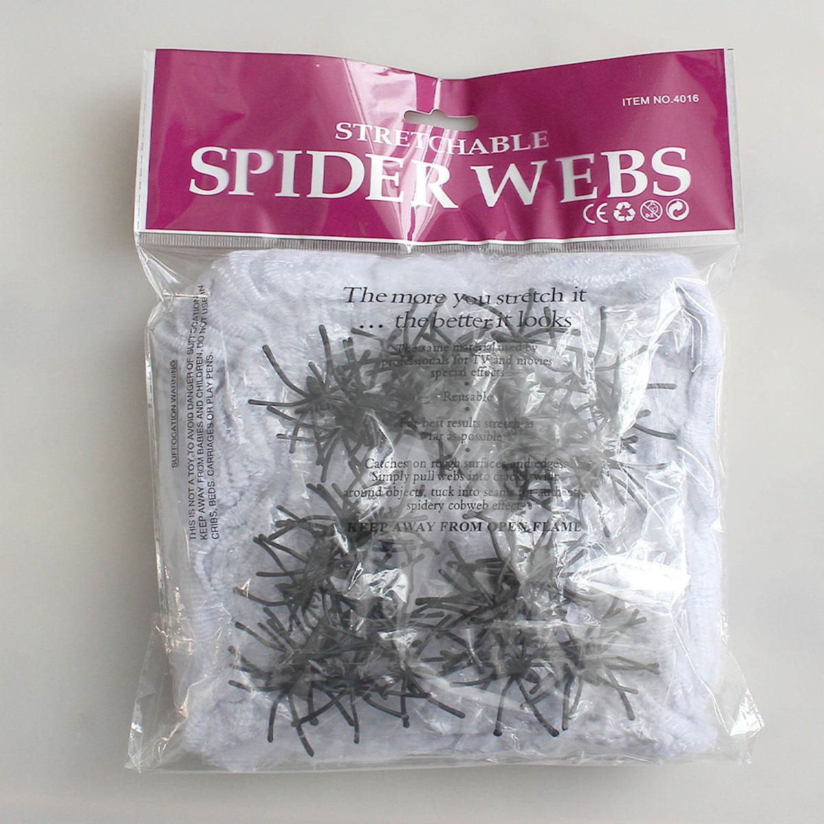 Cross-Border Halloween Spider Web Triangle Web Simulation Big Spider Plush Spider Secret Room Haunted House Decoration And Layout Props
