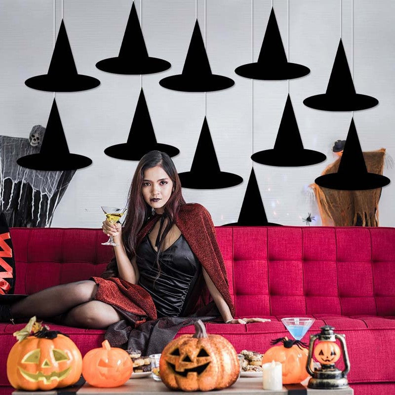 Amazon'S New Halloween Party Creative Witch Hat Paper Pendant Party Scene Decoration