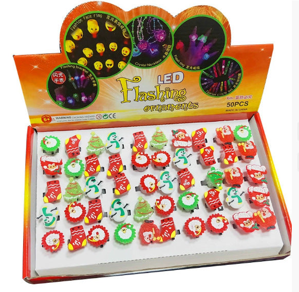 Glitter Soft Ring Glowing Ring Glowing Finger Lamp Glitter Finger Lamp Christmas Toy Street Stall Wholesale