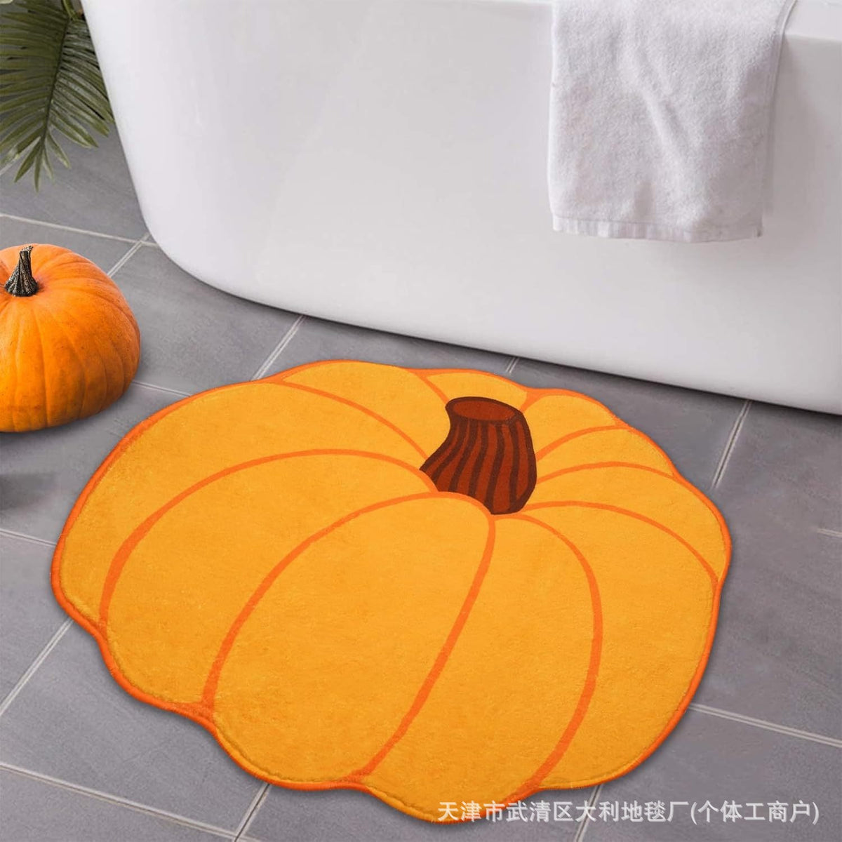 Cross-Border Halloween Pumpkin Imitation Cashmere Doormat Thanksgiving Harvest Festival Bedside Blanket Amazon Temu Dropshipping Floor Mat